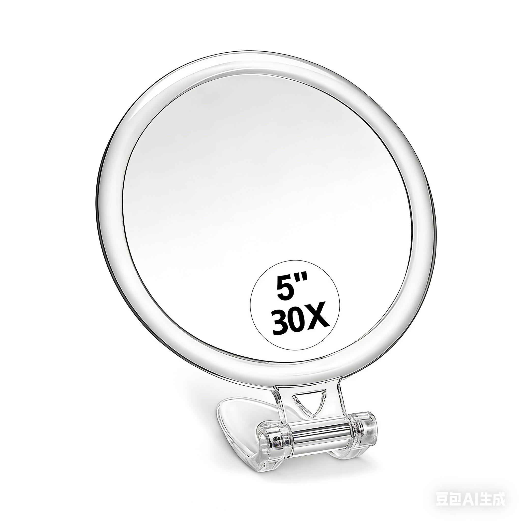 Ручное увеличительное зеркало для макияжа в 30 раз, в 20 раз, в 10 раз, складное двустороннее дорожное зеркало улучшенного качества